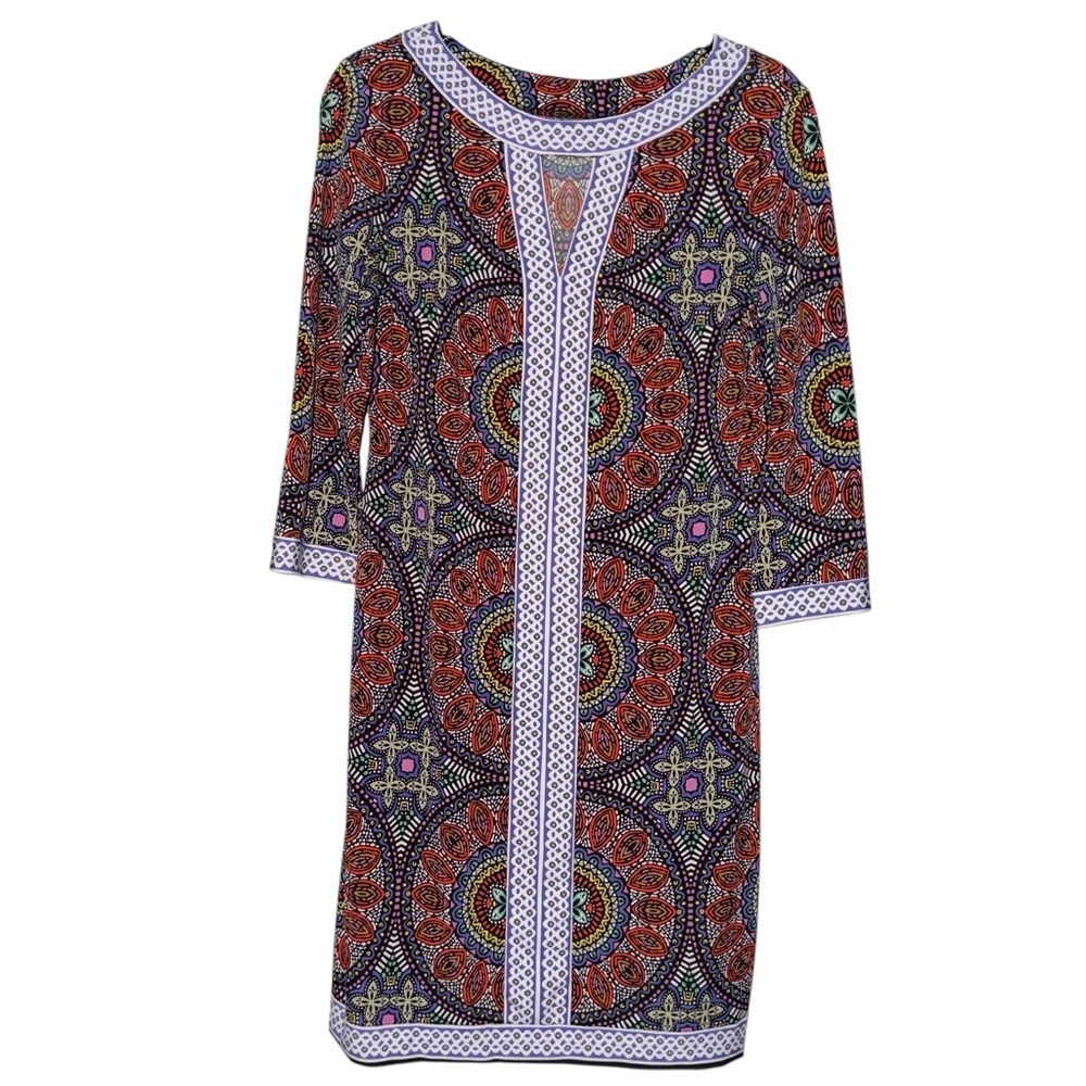 Muse Multicolor Patterned Dress Size 8